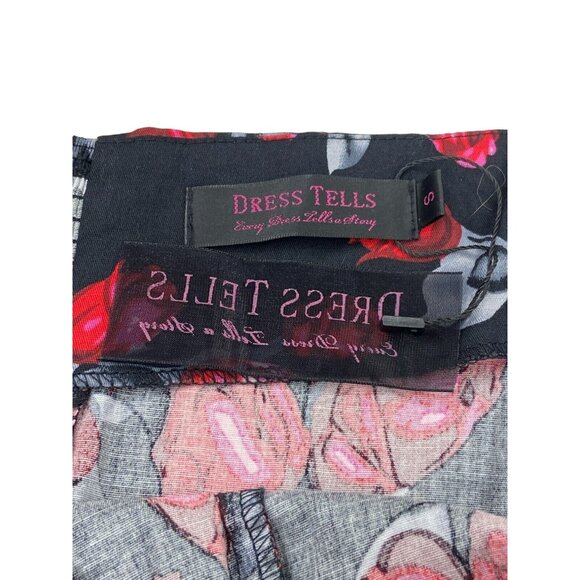 Dress Tells PinUp Swing Dress  Size S  Roses Retro Halter Rockabilly - Picture 6 of 7